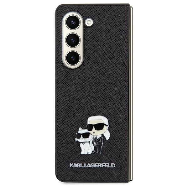 Originalen ovitek KARL LAGERFELD Saffiano Karl&Choupette Pin za Samsung Galaxy A35 - black