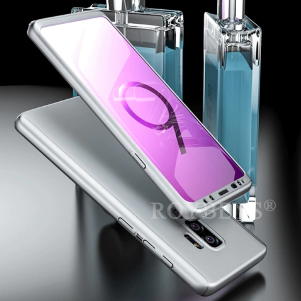 Ovitek 360° (silver) + zaščitno steklo za Samsung Galaxy A41