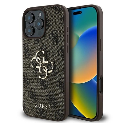 Originalen ovitek Guess Big Logo iPhone 16 Pro - Brown