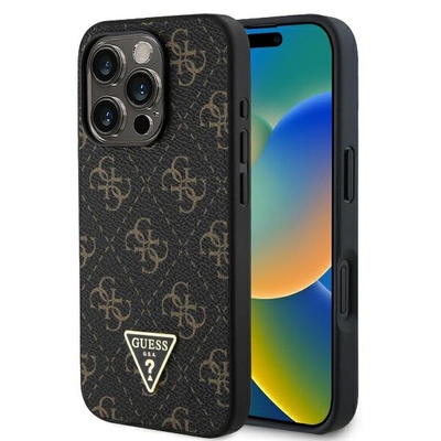 Originalen ovitek Guess New Triangle for iPhone 16 Pro Max - Black